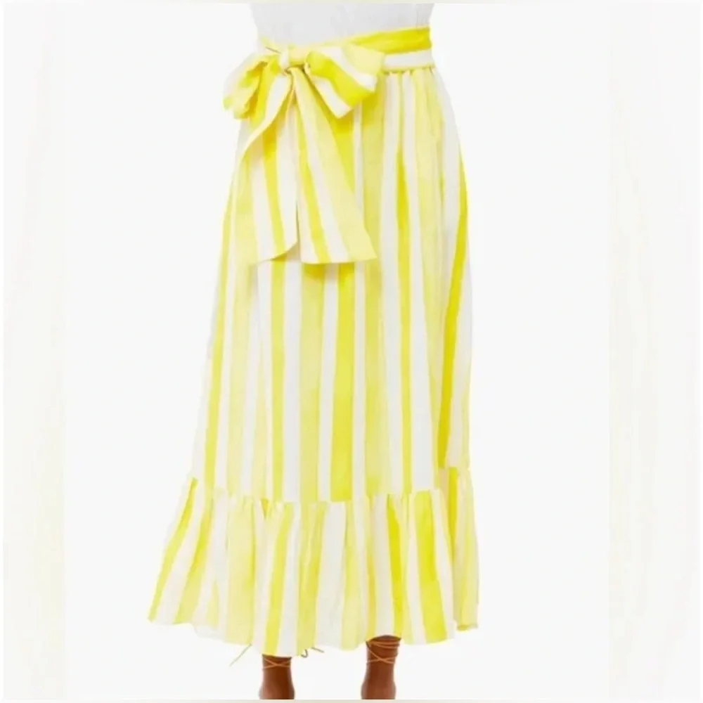 Tuckernuck x Cameran Eubanks Wimberly Cabana Stripe Hampton Wrap skirt NWT - Picture 2 of 5